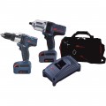 Ingersoll Rand IQV20 20V Li-Ion Cordless Power Tool Set — 1/2in. High-Torque Impactool & 1/2in. Drill/Driver, With 2 Batteries, Model# IQV20-204