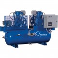 Quincy DuplexAir Compressor — 5 HP, 230 Volt, 3 Phase, 80 Gallon Horizontal, Model# 253DC80DC23